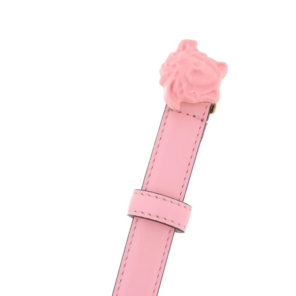 New Authentic VERSACE Pink leather ''Medusa'' belt by VERSACE - Picture 4 of 9